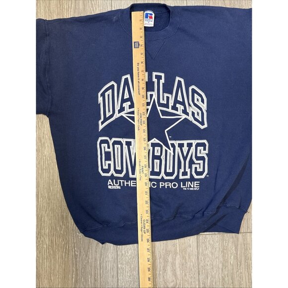 Vintage Mens XL Dallas Cowboys Sweatshirt 1995 NFL Russell Athletics US PROLINE - Picture 12 of 13